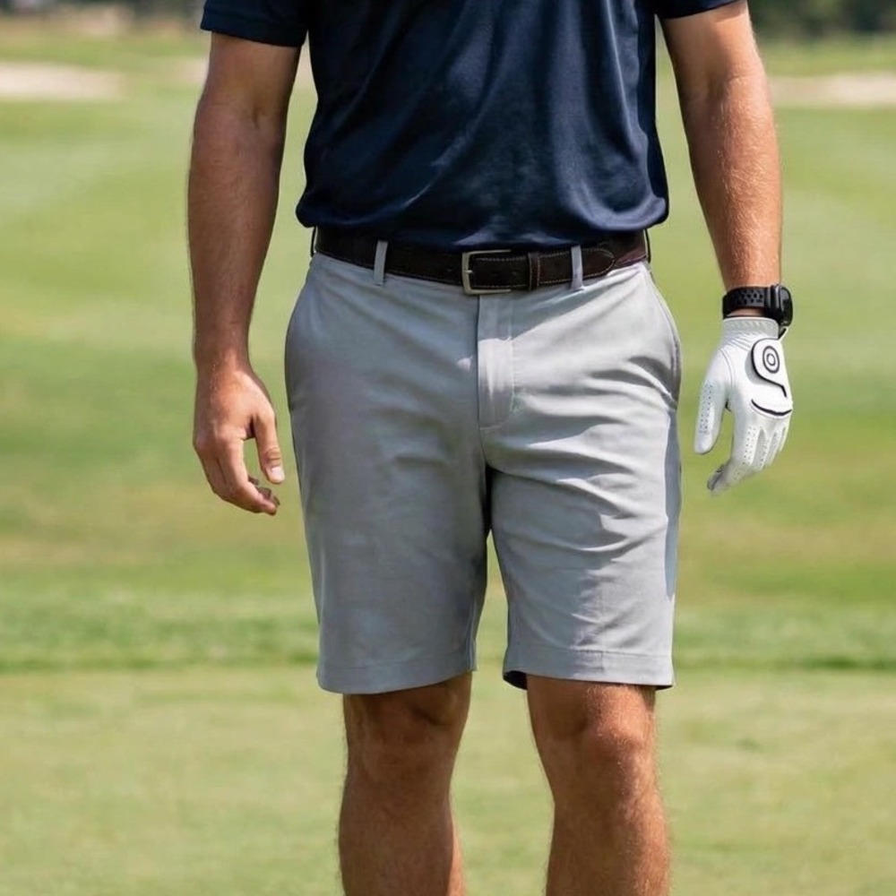 PGA TOUR Mens Golf Shorts Grey Expandable Waistband Size 36‎ PVBS3002DS NEW